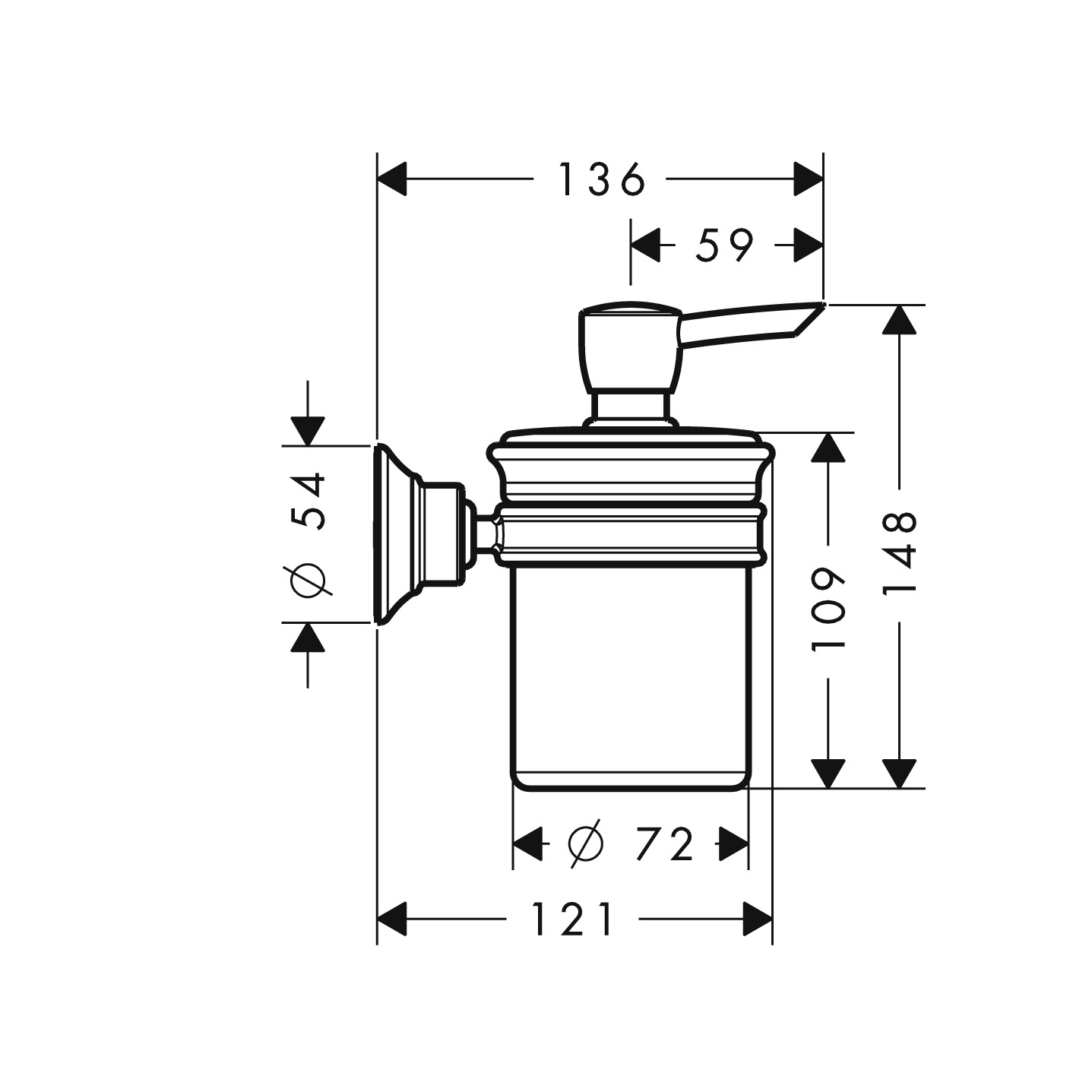 42019000 AXOR Montreux Soap dispenser