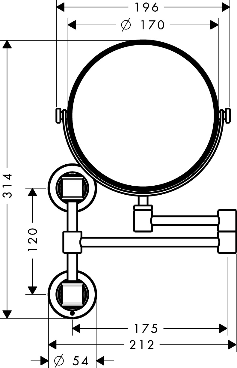 42090000 AXOR Montreux Mirror