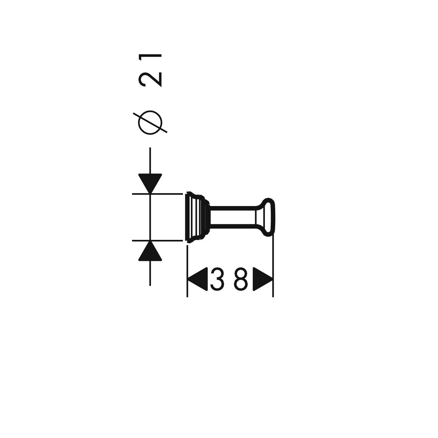 42137000 AXOR Montreux Single hook