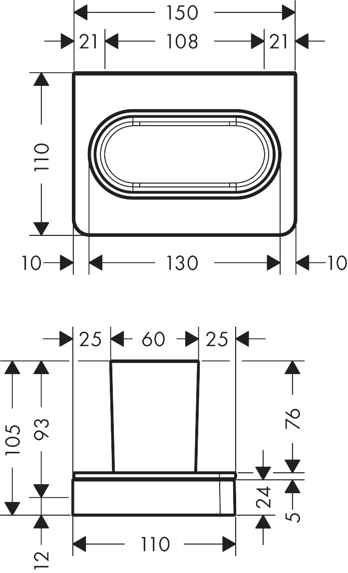 42834000 AXOR Universal Accessories Toothbrush tumbler