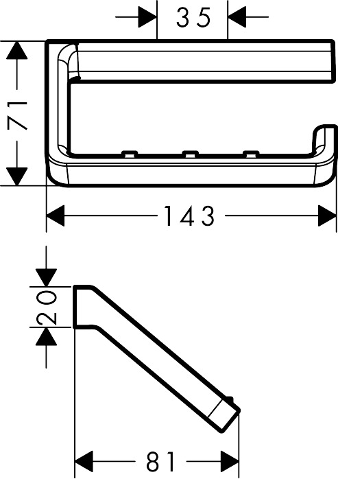 42846000 AXOR Universal Accessories Toilet roll holder