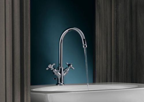 Bathwaters 16505820 AXOR Montreux 2 handle basin mixer 160 with pop up waste for cloakroom basins