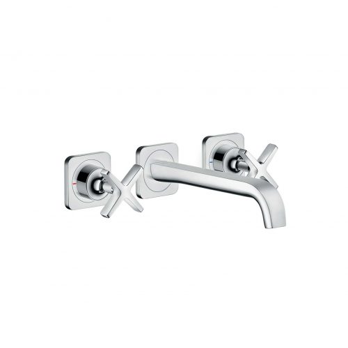 Bathwaters 36107000 AXOR Citterio E 3 hole basin mixer for concealed installation with escutcheons, wall mounted