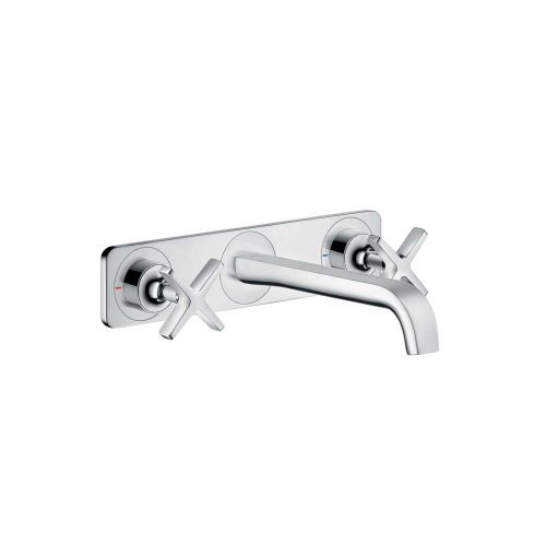 Bathwaters 36115000 AXOR Citterio E 3 hole basin mixer for concealed installation with plate, wall mounted