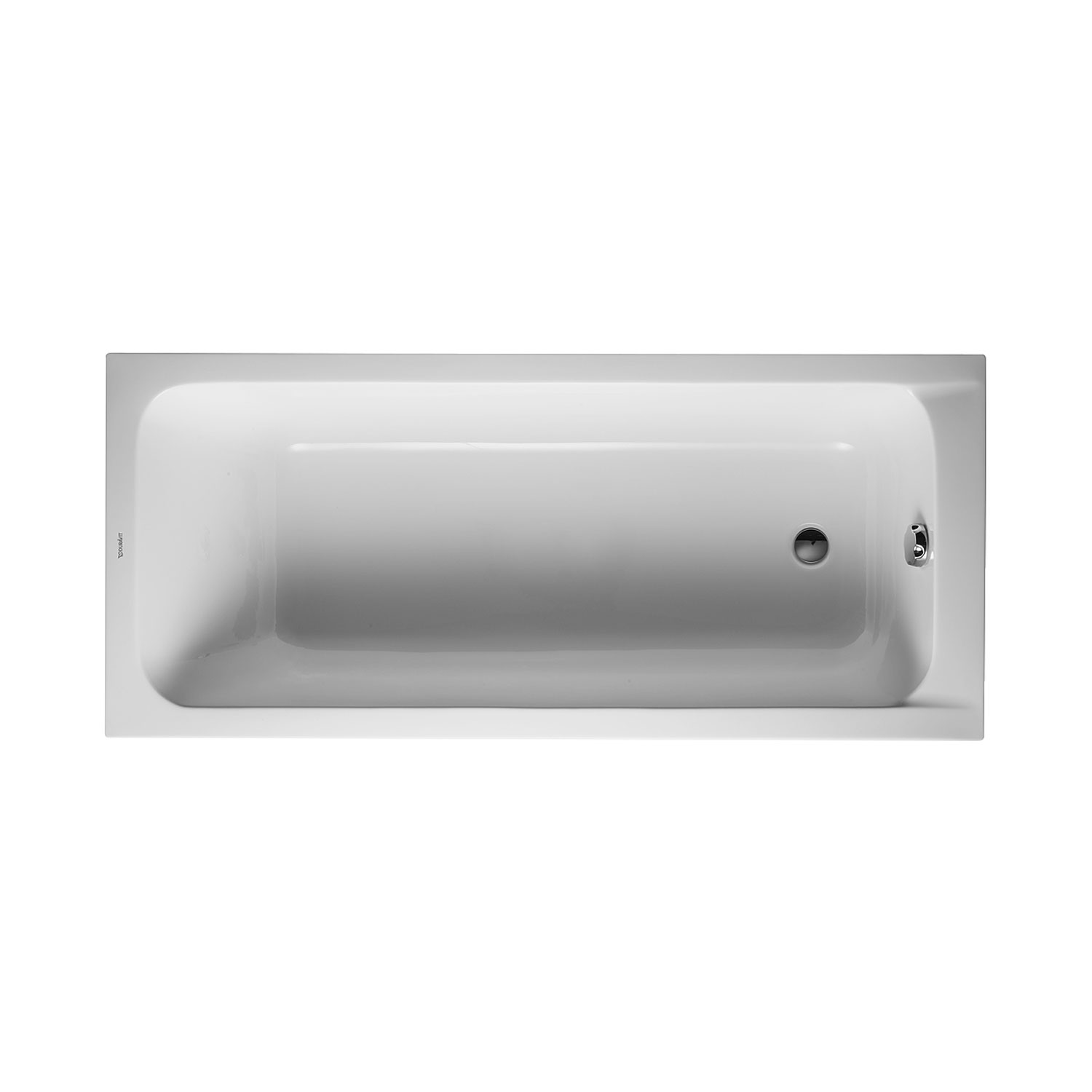 Duravit DCode Bath, Builtin with One Backrest Slope, Outlet in Foot