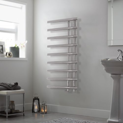 Bathwaters EsherChrome Towel Rail 1245×500