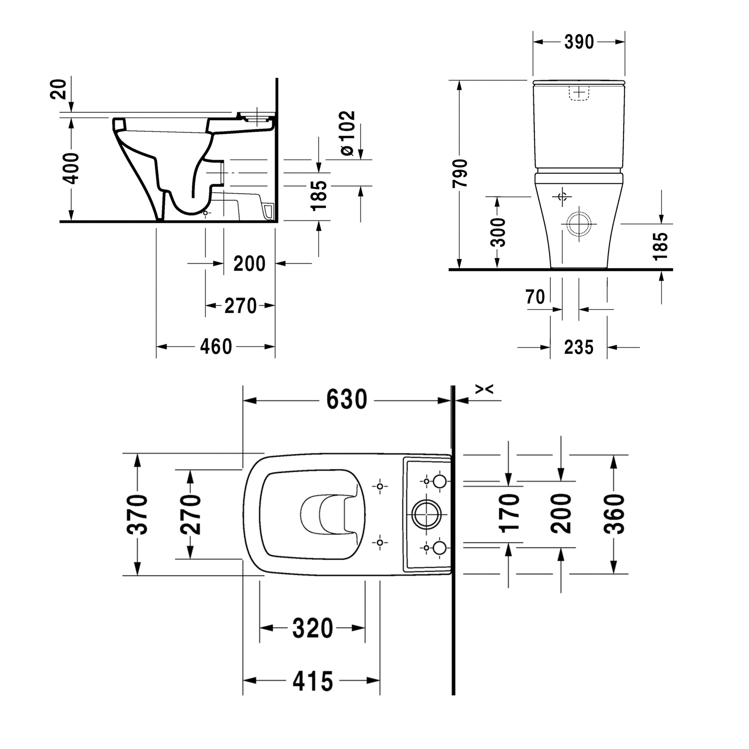 Duravit DuraStyle Closed, Close Coupled