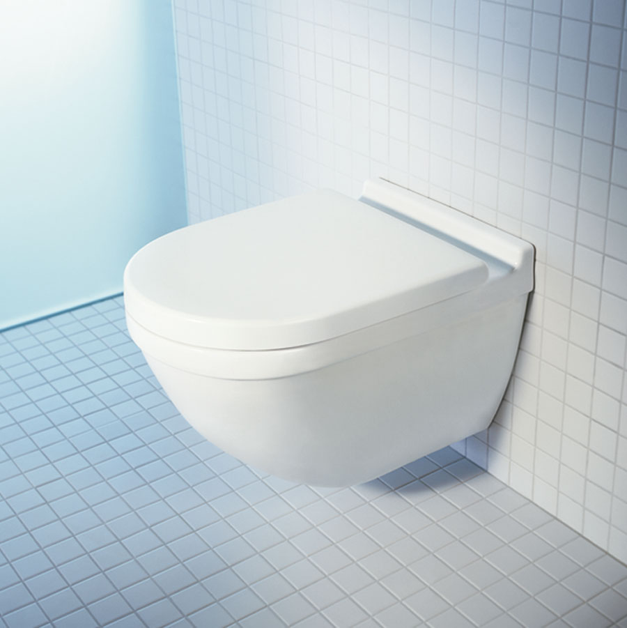 Duravit Starck 3 Toilet Wall Mounted Soft Close Seat & Cover
