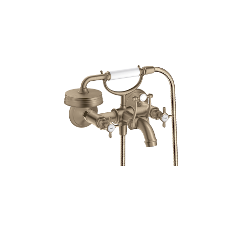 west one bathroom AXOR Montre`ux 2 Handle Manual Bath And Shower Mixer cross brushed nickel