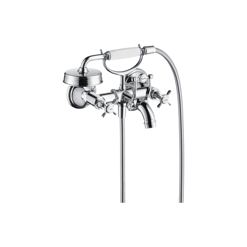 west one bathroom AXOR Montre`ux 2 Handle Manual Bath And Shower Mixer cross chrome