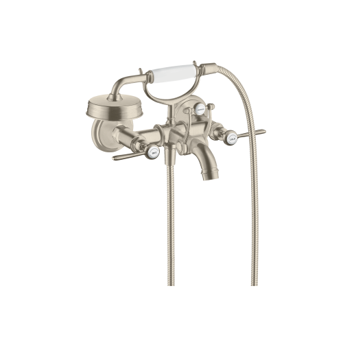 west one bathroom AXOR Montre`ux 2 Handle Manual Bath And Shower Mixer lever brushed nickel