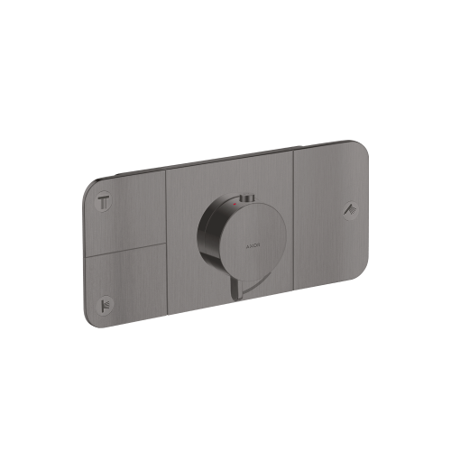 West one bathrooms AXOR One Thermostatic module for concealed installation for 3 outlets brushed black chrome