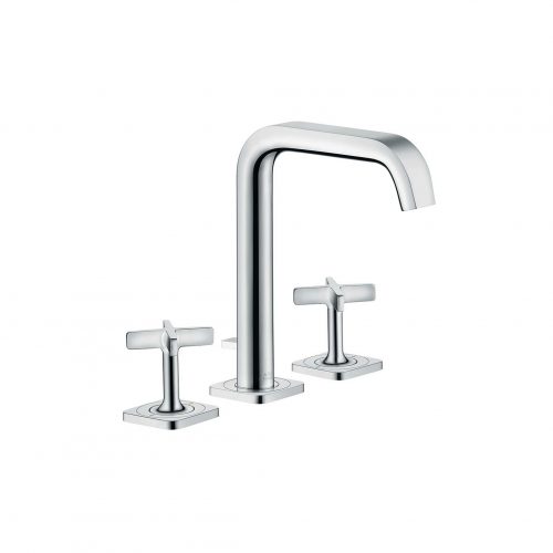 West One Bathrooms Online 36108000 axor citterio e 3 hole basin mixer with 170 pop up waste and escutcheons