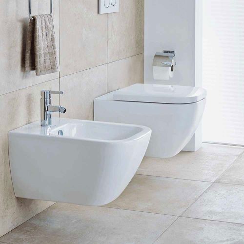 West One Bathrooms Online Duravit Happy D2 Bidet, Wall Hung