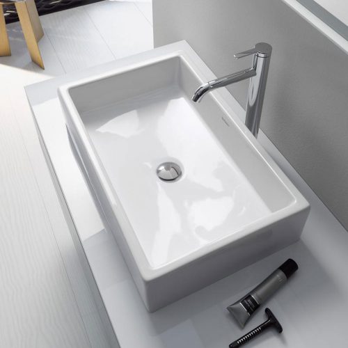 West One Bathrooms Online duravit vero air countertop washbasin w 60 h 13 d 38 cm white  dur 235160 1