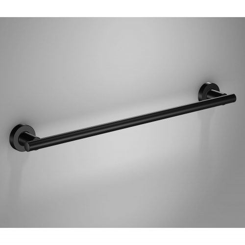 166190 tecno project black towel rail 51cm