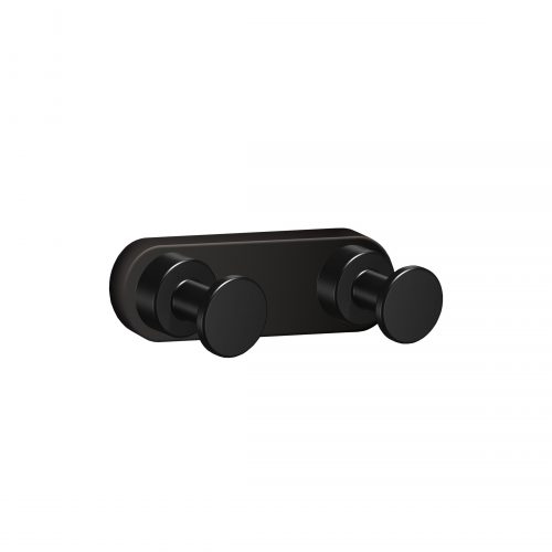 West One Bathrooms Online Tecno Project Black Double Hook