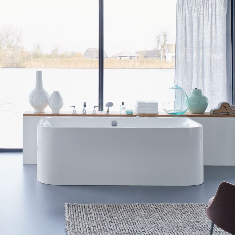 Duravit Happy D.2 Plus Freestanding Bath, Matt Anthracite, 1800 x 800mm West One Bathrooms Online