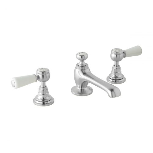 3H Deck Basin Mixer Lever Brushed Chrome CTB125BC