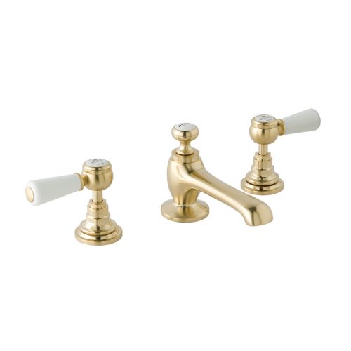 3H Deck Basin Mixer Lever Brushed Gold CTB125BG