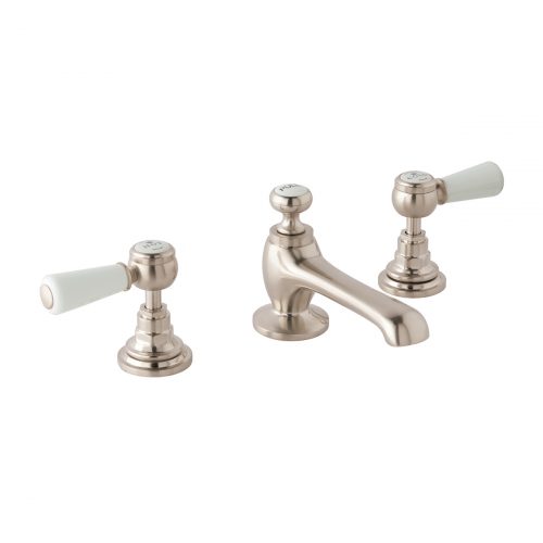 3H Deck Basin Mixer Lever Brushed Nickel CTB125BN