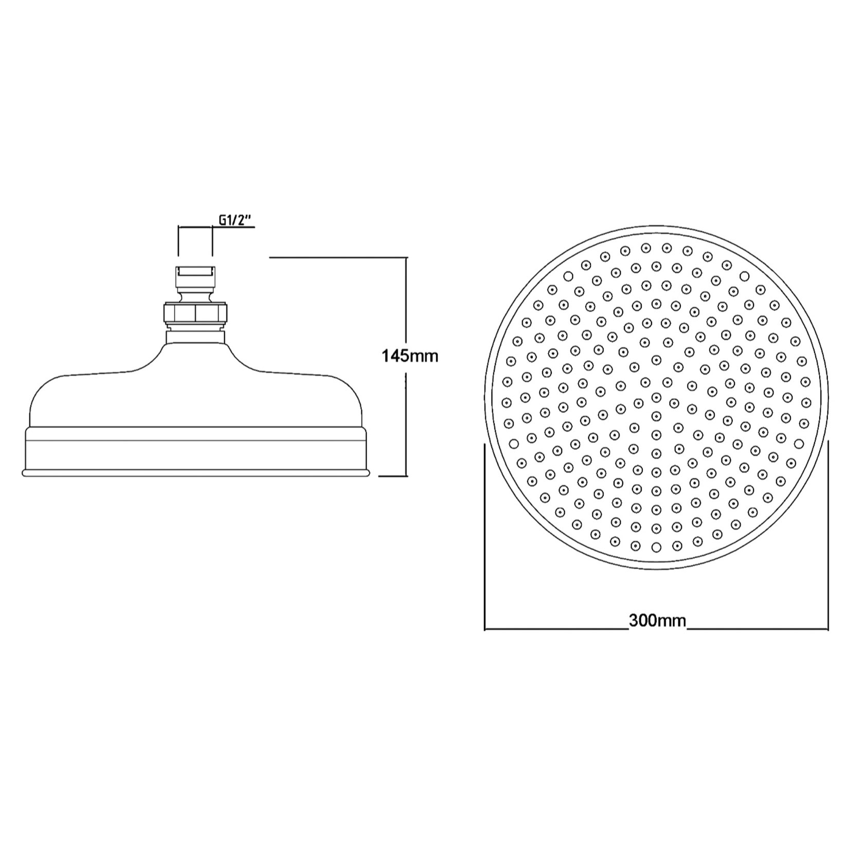 Bathwaters Technical BC Designs Victrion 12 inch Shower Head