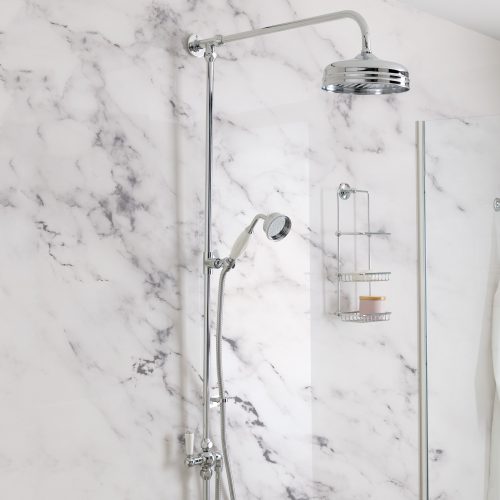 Bathwaters Technical BC Designs Victrion Superbe Rigid Riser Kit  with Shower Head