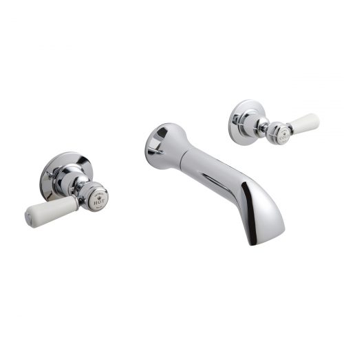 CTB130 Victrion Lever Wall Basin Mixer CO Silver