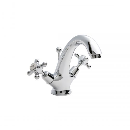West One Bathrooms Online cta015 victrion crosshead basin mixer co silver 1