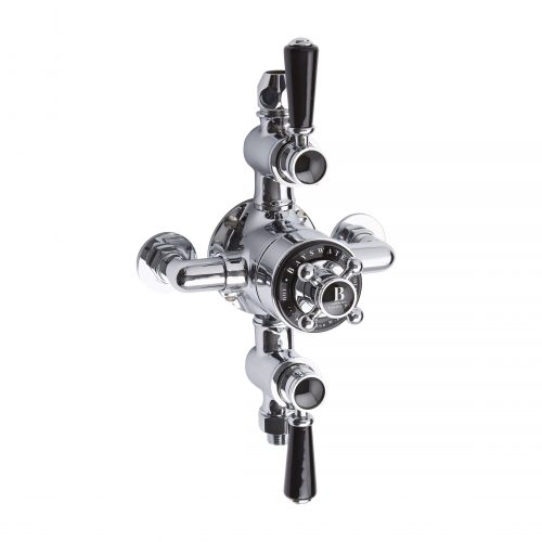 Bathwaters   BAYS412 Triple Exposed Valve Black