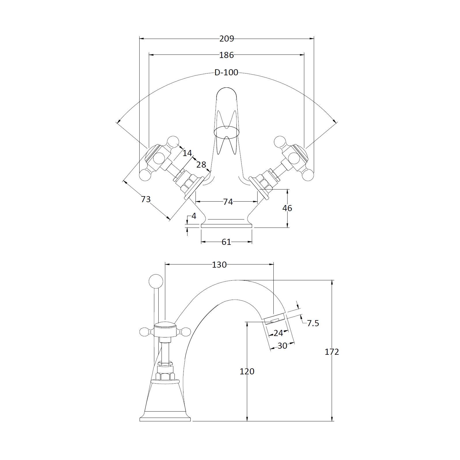 Bathwaters – Bayswater Technical –  bayt105 taps v1 ld