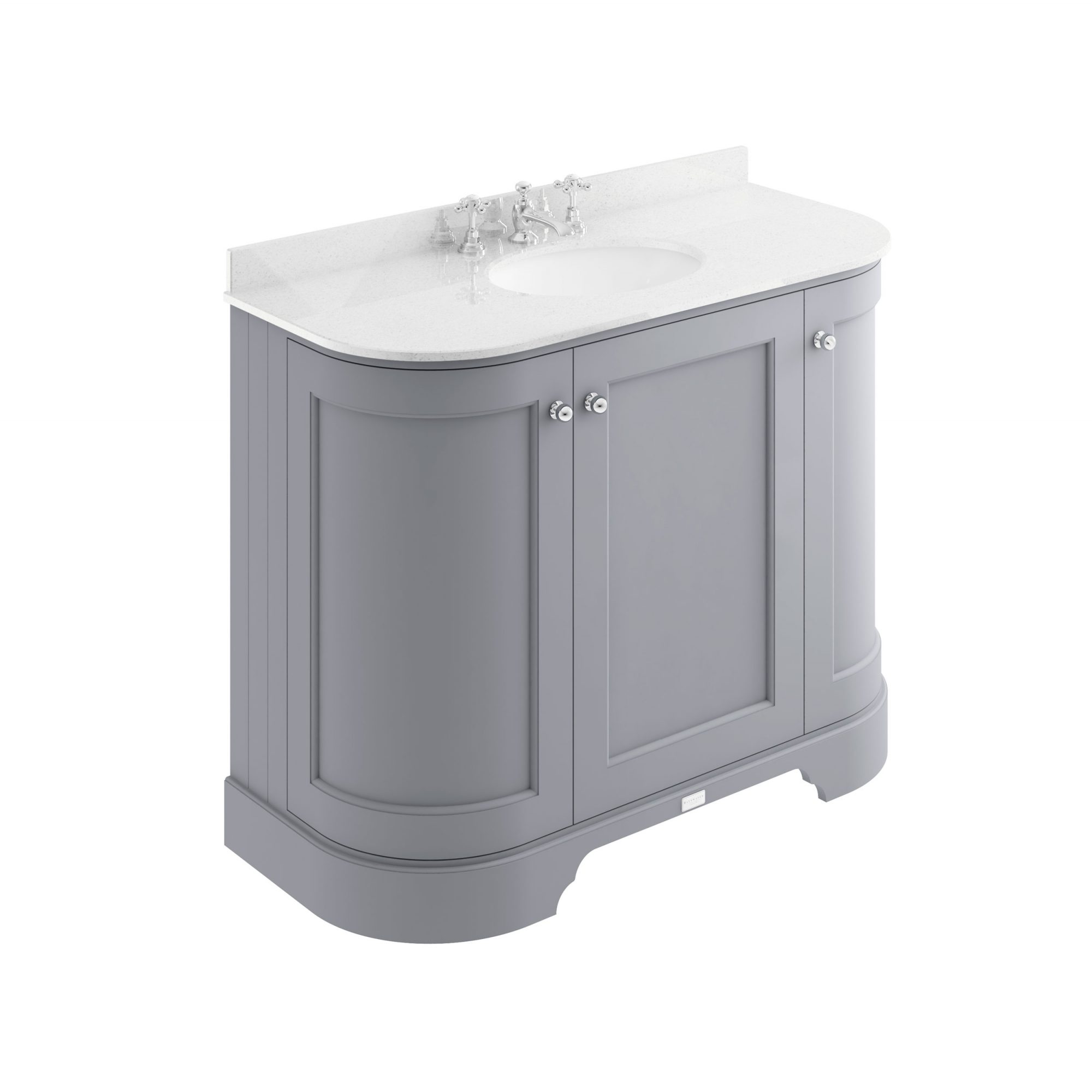 Bayswater Three Door Curved Basin 1000mm & Basin West One