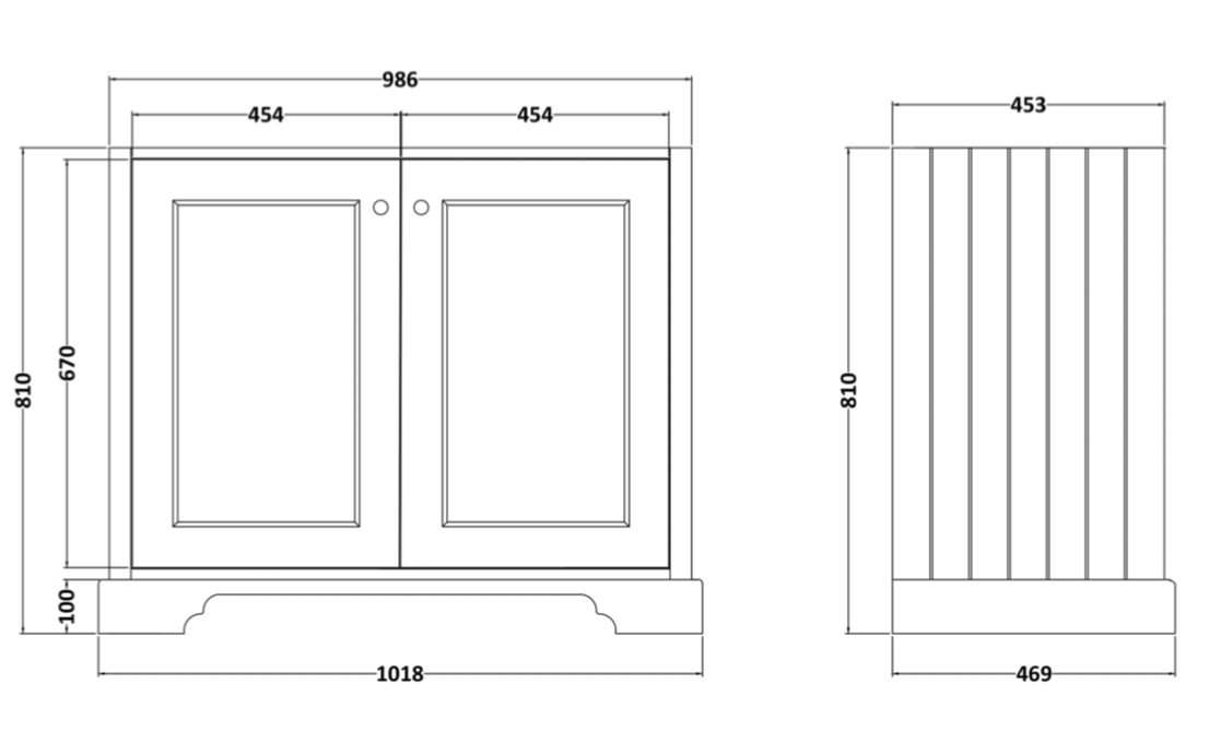 Bayswater 1000m2 door cabinet technical