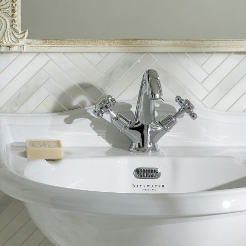 West One Bathrooms Mono Crosshead Basin Mixer