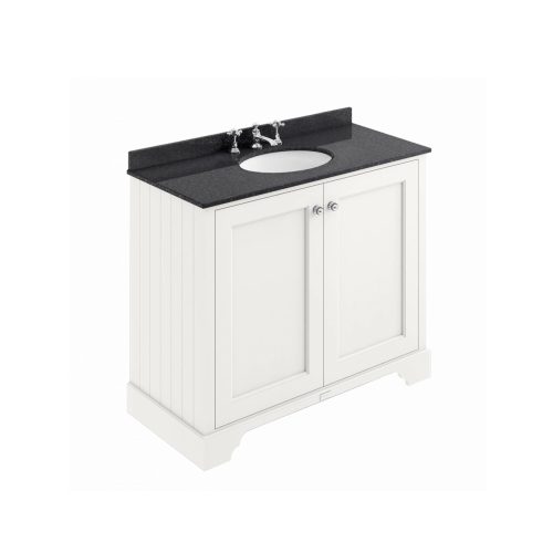 west one bathrooms online BAYF1601000White2DoorCab3THBlackTop