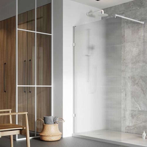 Liberty fluted wetroom panels white