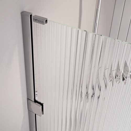 Roman 2020 Fluted Glass Close Up – Chrome