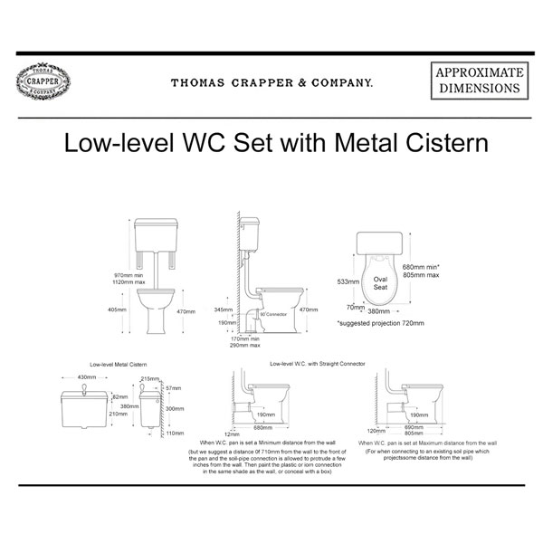 WC Set 814 Cistern & Oval Seat
