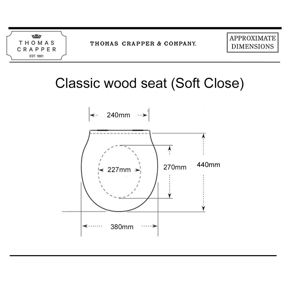 West One Bathrooms Online – 01 Classic wood seat (Soft Close)