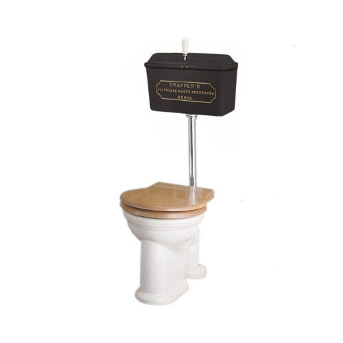 west one bathrooms online 814 cast cistern low level wc set black cp 01