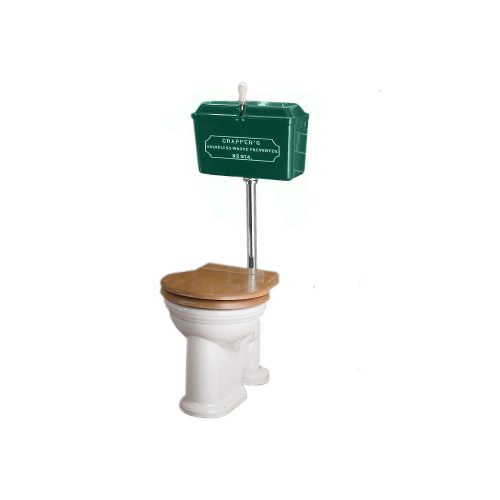 West One Bathrooms Online   814 Cast Cistern Low level WC Set Green CP