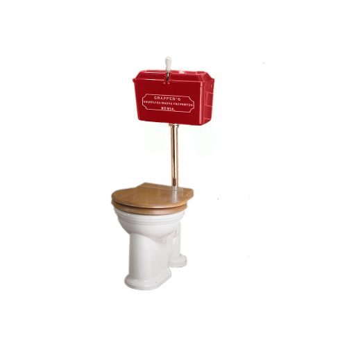 West One Bathrooms Online   814 Cast Cistern Low level WC Set Red PB