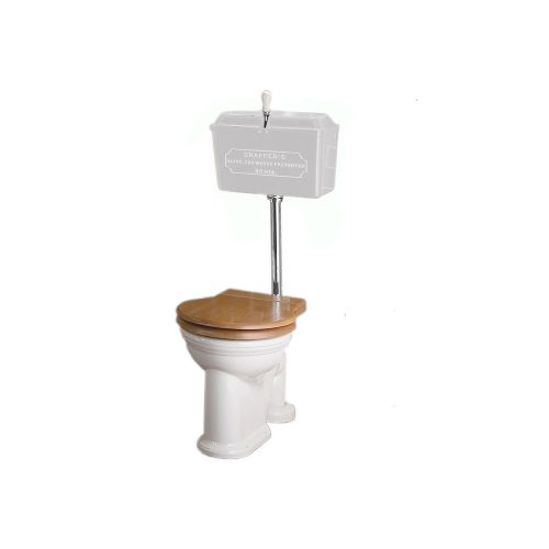 West One Bathrooms Online   814 Cast Cistern Low level WC Set White CP