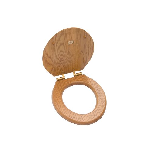 West One Bathrooms online – Classic Soft close Seat Oak –  lid open TC100CLOA