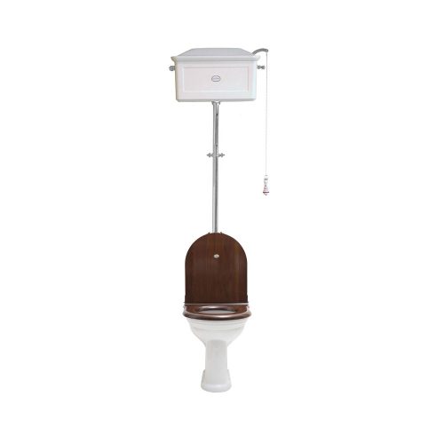 West One Bathrooms Online   High level WC Set with Ceramic Cistern White CP