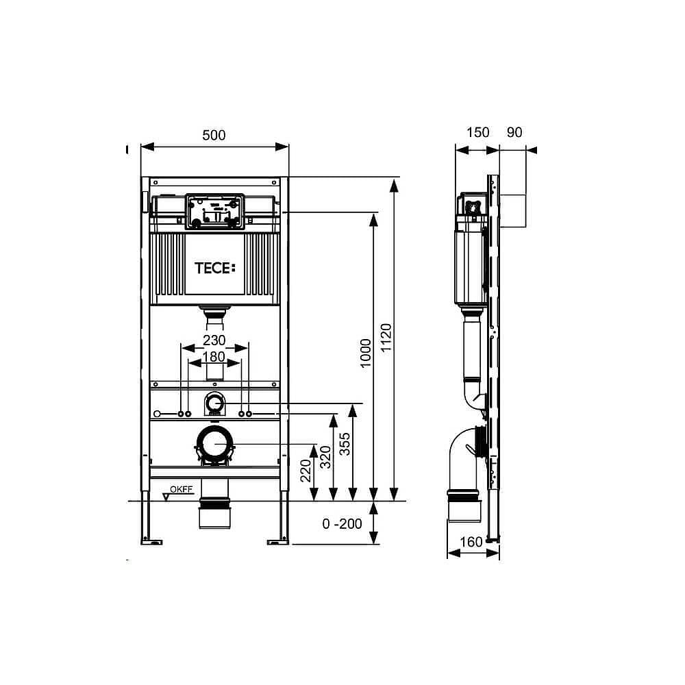 TOTO Concealed Frame Technical