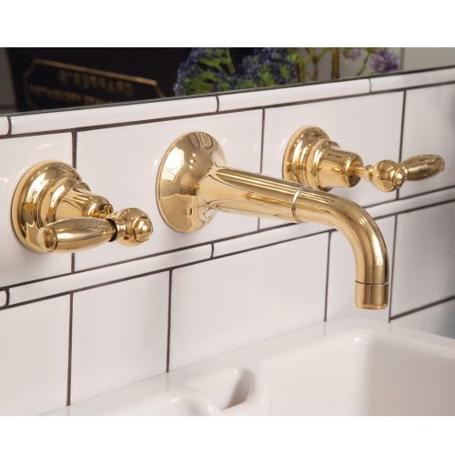 West One Bathrooms Online – 1920 Lever 3 Tap hole basin mixer PB