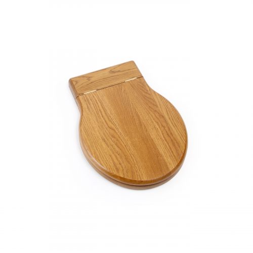 West One Bathrooms TC100OOAKSPB Oval Oak Seat Closed 02