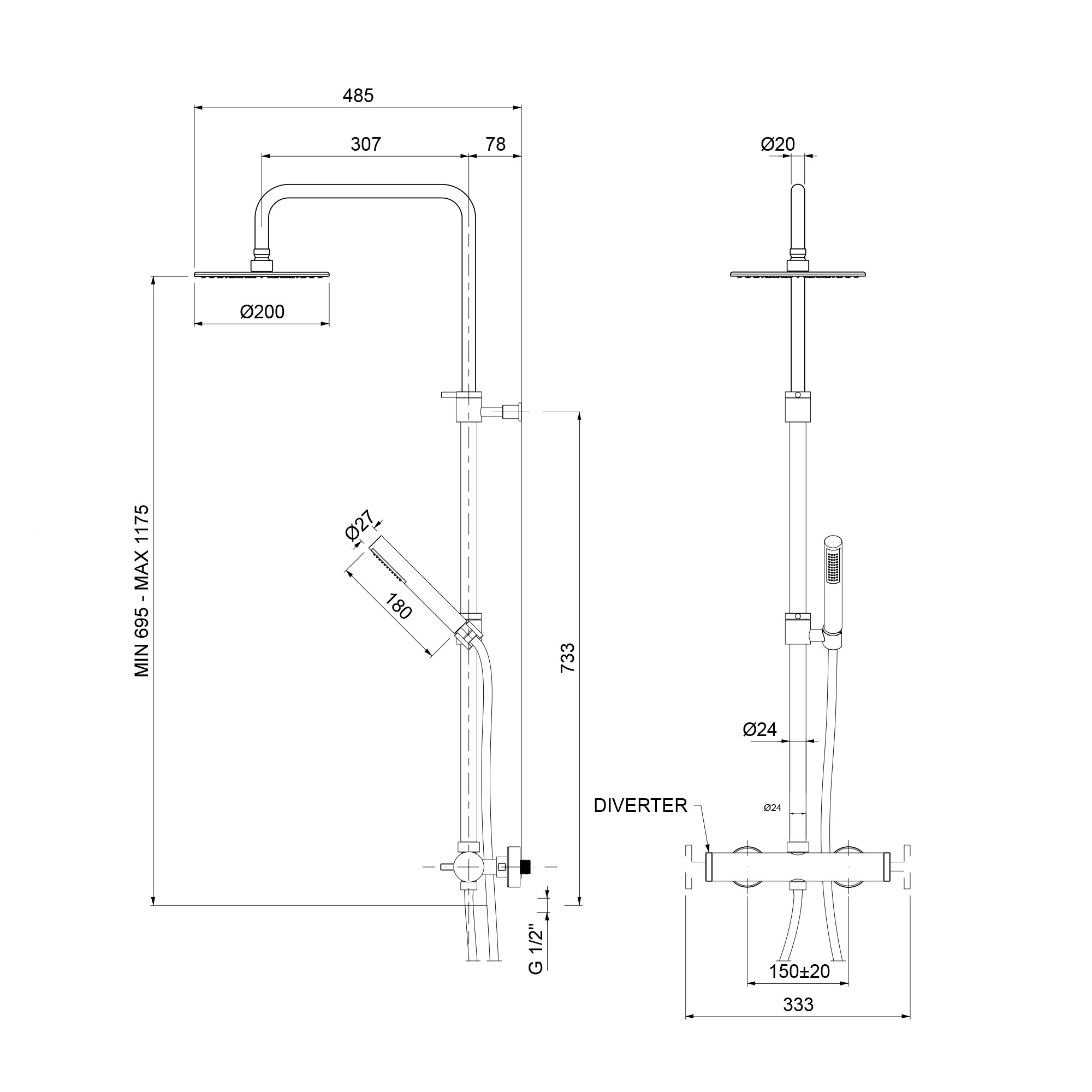 west one bathrooms 5th avenue exposed shower technical