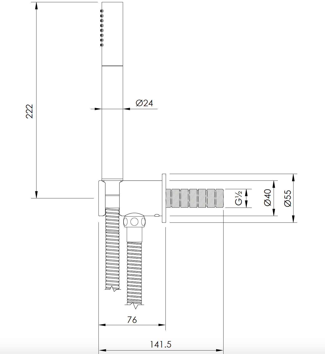 Coalbrrok Handshower & Wall Outlet technical